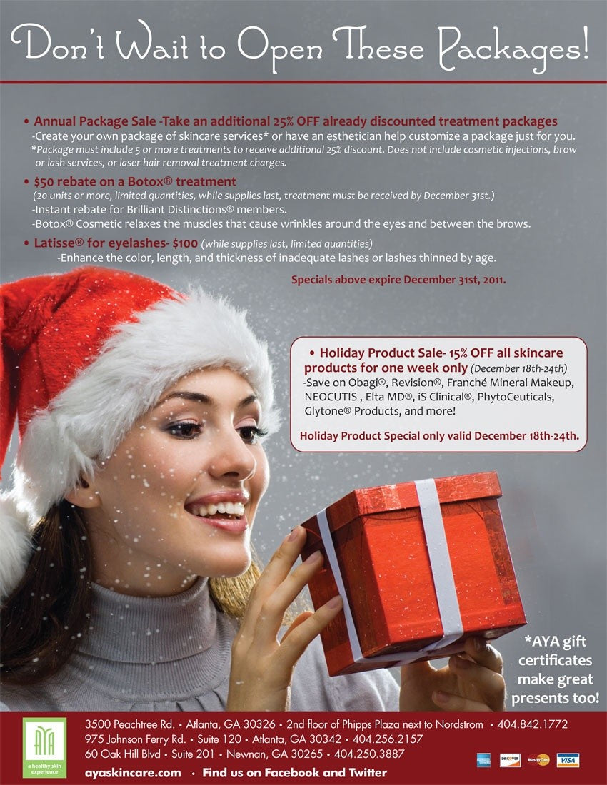 Don’t Wait to Open Skincare Packages from AYA Medical Spa!