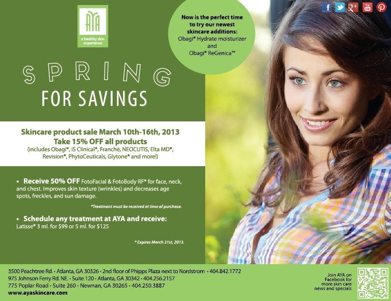 Spring for Savings with AYA’s March Specials