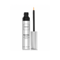 A bottle of Obagi Nu-Cil Eyelash Enhancing Serum with the application wand beside it, showing the clear serum inside the bottle.