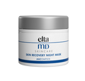 A container of Elta MD Skin Recovery Night Mask, with a white and silver design.